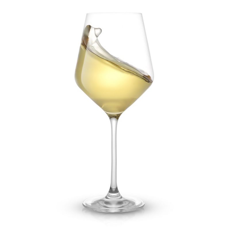 JoyJolt Layla White Wine Glasses - Set of 4 Wine Lead-Free Crystal Wine Glass Set- 13.5 oz, 4 of 8