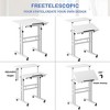 Coucheta Adjustable height mobile upright desk, sitting upright desk, small upright computer desk with wheels, home office - 4 of 4