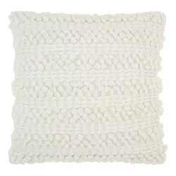 20"x20" Oversize Woven Striped Life Styles Square Throw Pillow White - Mina Victory