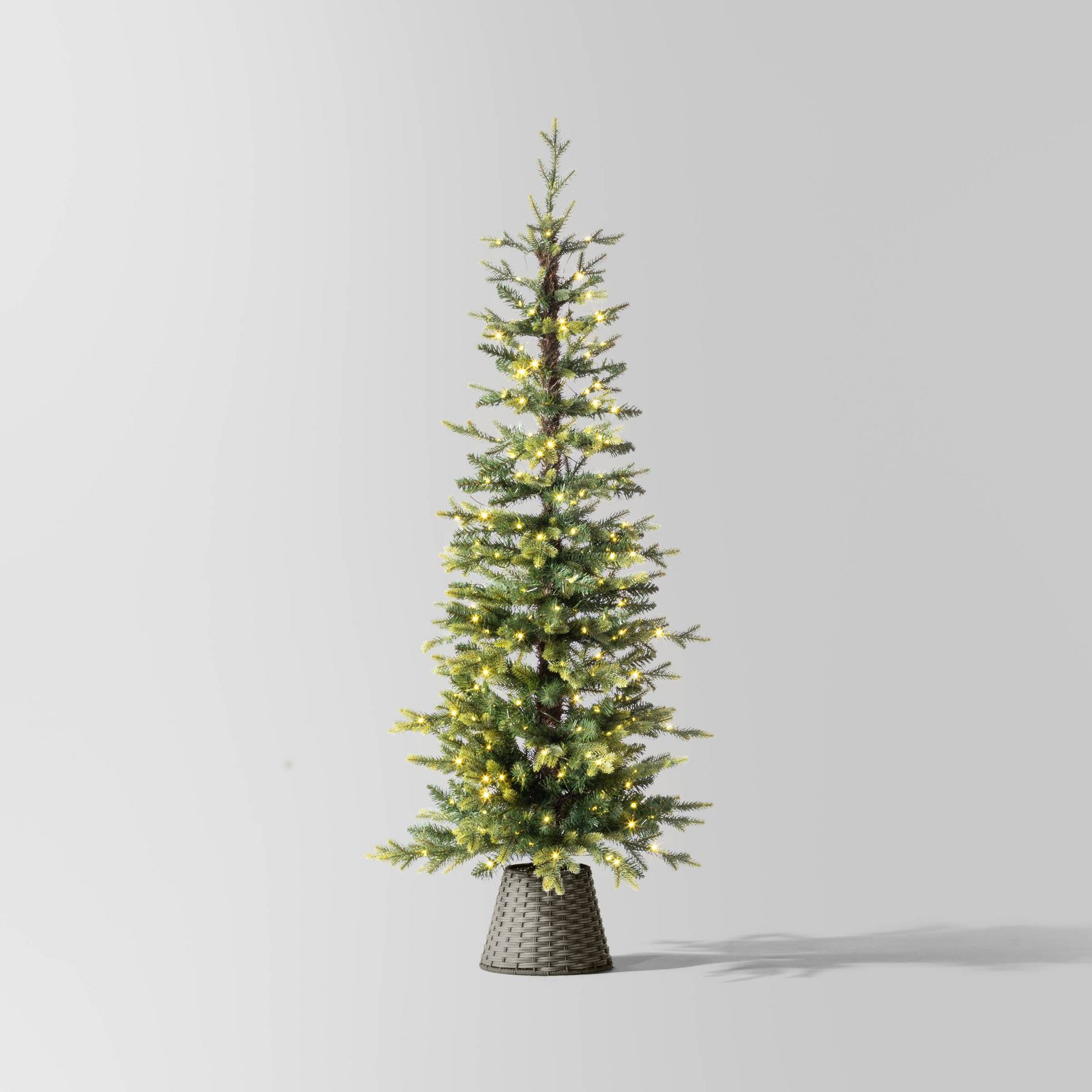 5' Potted Balsam Fir LED Pre-Lit Indexed Artificial Christmas Tree Dewdrop Warm White Lights - Wondershop™
