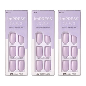 KISS imPRESS Color Press-On Nails - Picture Purplect - 3pk - 90ct - 1 of 4