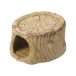 Unique Bargains Hiding Rock Small Fish Aquarium Decorations Ceramic Cave Brown 3.43"x2.76"x1.77" 1 Pc - 1 of 4