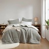 Okak All Size 3-Piece Imitation Lambswool Bed Comforter Set with Pillow Shams,Comfortable Lightweight Quilt Bedding Sets,Machine Washable - 2 of 4