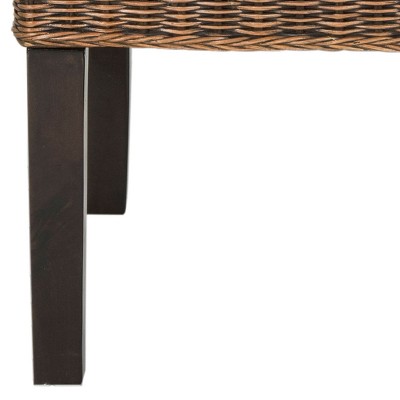 Arjun 18'' High Brown Rattan Cane Side Chairs (Set of 2)