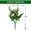 Acekool Set of  Artificial Topiary Ball Trees, UV-Resistant Faux Plants with Flowers, Metal Stakes, Indoor/Outdoor Decor - 2 of 4