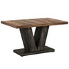 Lirago Dark Brown 47" Farmhouse Dining Table Engineered Wood 31.5x47.24x29.5 Rectangle Table 250lb Capacity - 4 of 4