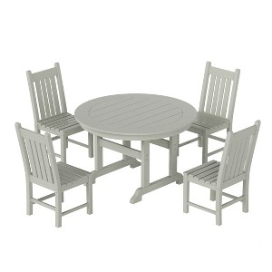 WestinTrends 5 Piece Outdoor Patio Dining Set Outdoor Round Table and Chair Set - 1 of 2