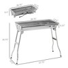 SKRAN Portable Charcoal Grill, Stainless Steel Folding Outdoor BBQ Grill, for Backyard Cooking, Camping, Picnic, Party, Tailgating and Travel - 3 of 4