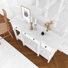 VYNXARIA Console Tables - 48 Inch Long Entryway Table with 4 Drawers and Bottom Shelf, Washed White - 4 of 4