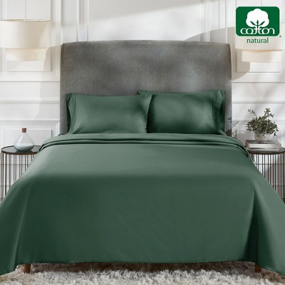 Hunter Green King Cotton Sateen Deep Pocket Sheet Set