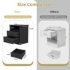 CIPACHO Black 2 Drawer Modern Nightstand with Charger Station USB Type C Ports AC Outlets and Ample Storage for Bedroom - 2 of 4