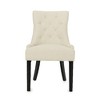 CAVINAS Modern Cheney Dining Chair, Seating for Dining, Accent Chair, Upholstered Armless Chair with Diamond Stitching and Wooden Legs (set of 2) - 3 of 4