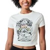 Led Zeppelin Electric Magic Black & White Poster Art Women's White Crew Neck Short Sleeve Baby Tee - 2 of 2