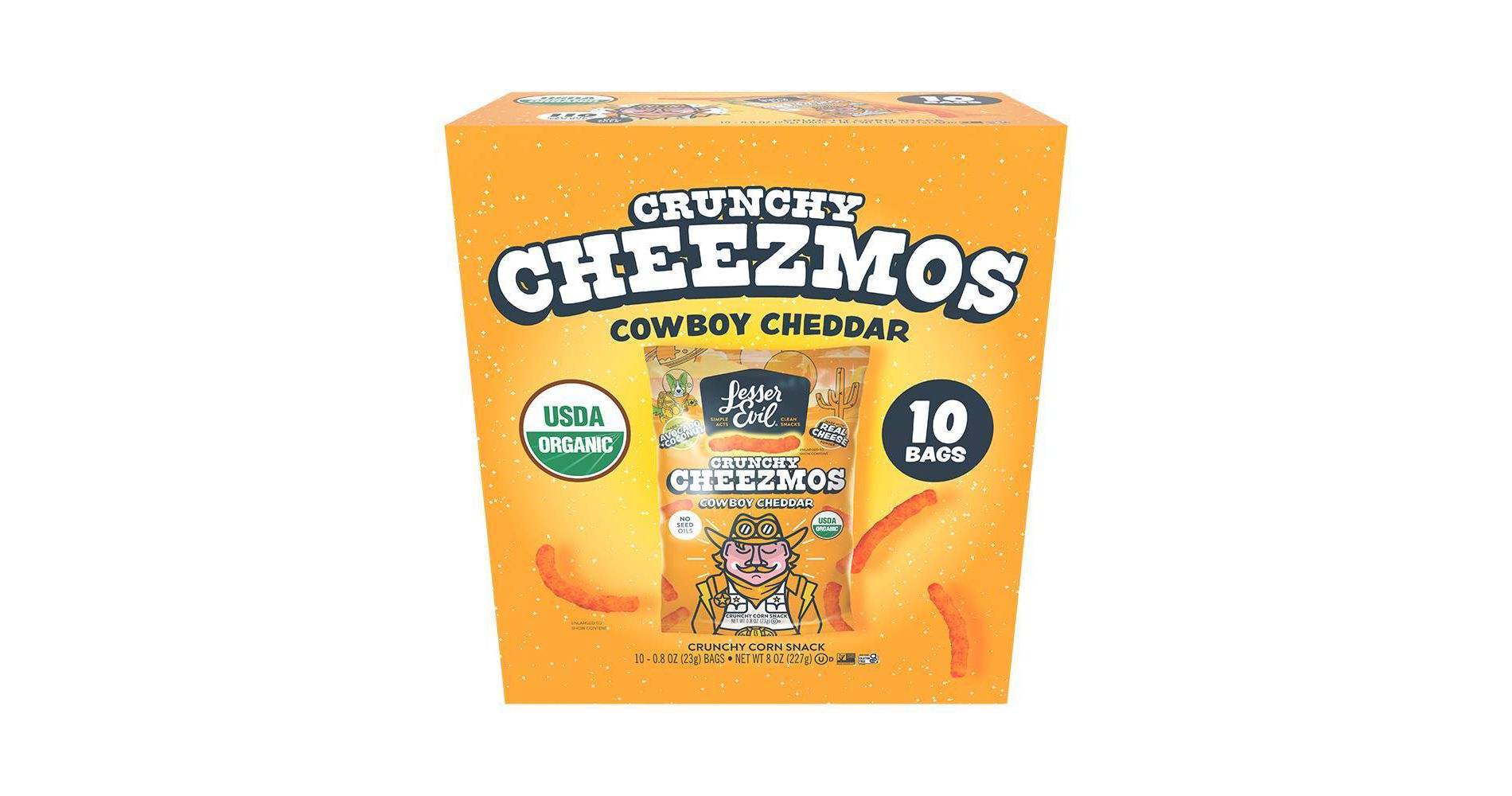 LesserEvil Cheezmos Snack Pack Puffs - 4.6oz/10ct