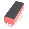 Unique Bargains Sponge Nail Finishing Buffer Buffing Block Manicure File Polishing Smooth Tool Black Red 10 Pcs - image 4 of 4