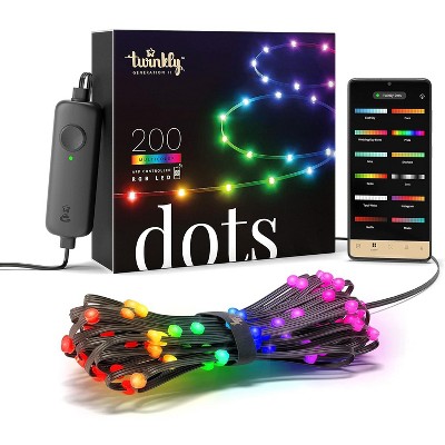 Twinkly Dots  App-Controlled Flexible LED Light String with 200 RGB (16 Million Colors) LEDs. 33ft Indoor and Outdoor Smart Home Lighting Decoration