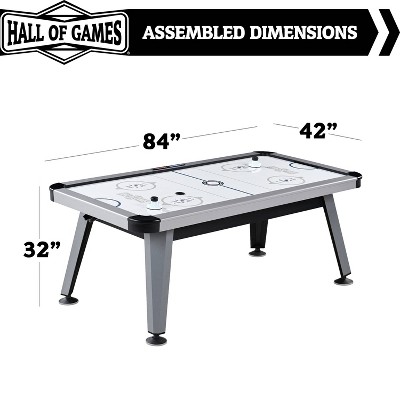 Arctic Rush 7' White and Black Air Hockey Table