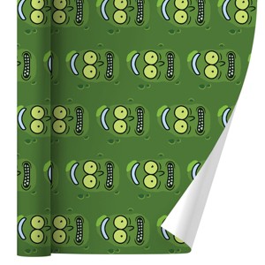Rick And Morty Pickle Rick Face Gift Wrap 30" x 72" - 1 of 4