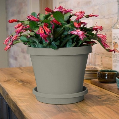 Pebble Stone 10" Tapered Indoor & Outdoor Planter with UV Resistance