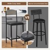Bar Stools Set of 4, 25.2 Inch Counter Height Bar Stools with Back and Footrest - 4 of 4