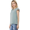 INSPIRE CHIC Women's Work Business Casual Plain Cap Sleeve Blouse - 2 of 4
