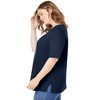 Woman Within Plus Size Perfect Elbow-Sleeve Square-Neck Tee - 4 of 4