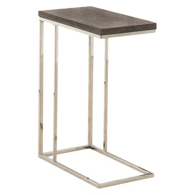 C Shape Metal Accent Table Dark Taupe - EveryRoom