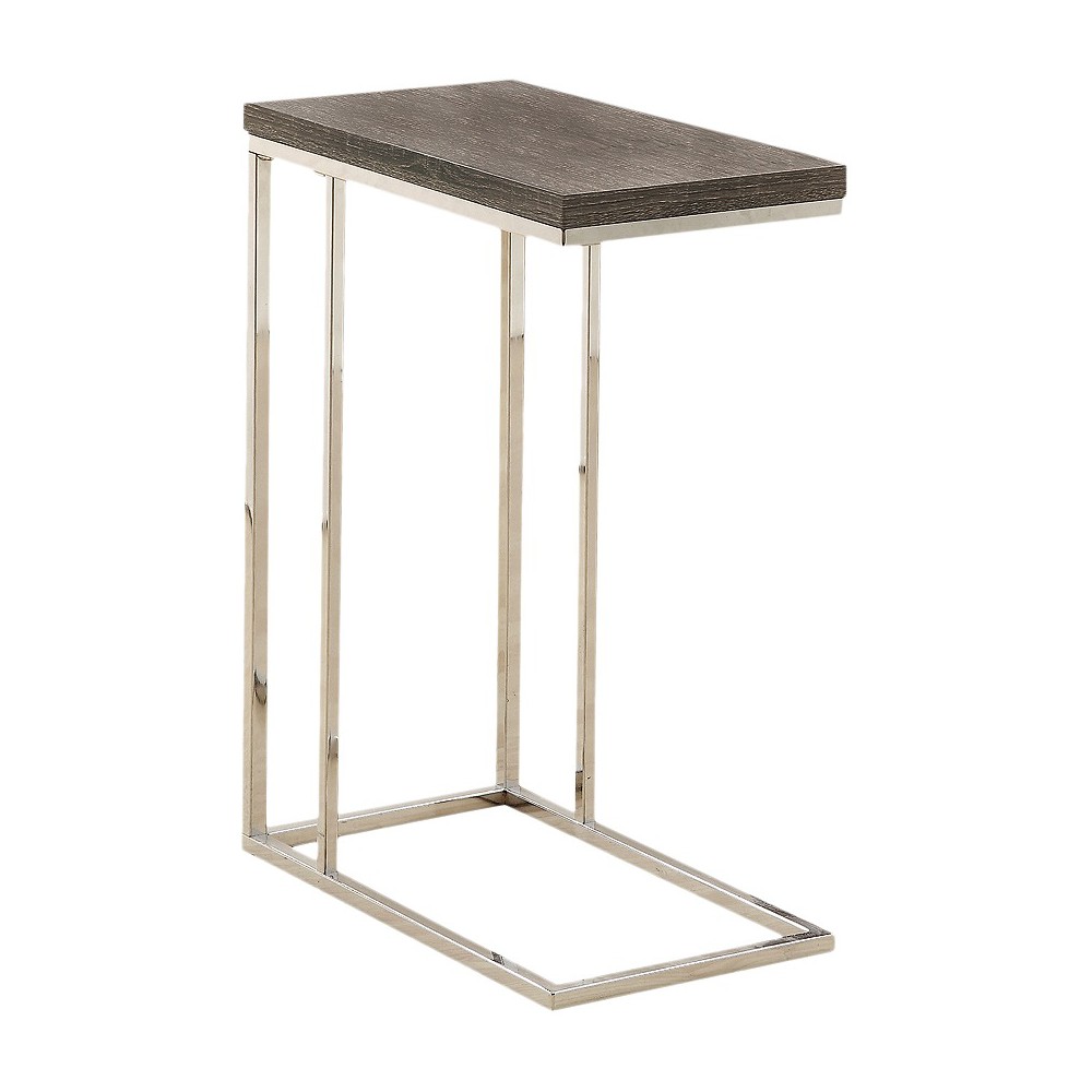 Photos - Coffee Table C Shape Metal Accent Table Dark Taupe - EveryRoom