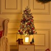 3 Ft Pre-Lit Christmas Tree, Artificial Christmas Trees with Base, Xmas Trees with 78  Lights - 4 of 4