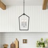 Maxax 11.8 Inch 4-Light Black Iron Chandelier, Modern Lantern Ceiling Lighting for Hallway Bedroom Foyer£¬Dimmable Pendant Light with Adjustable Chain - 2 of 4