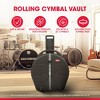 SKB ATA 22 Inch Cymbal Vault, Durable Roto-Molded Polyethylene Rolling Case with Handle, Wheels and Padded Dividers, Black - 2 of 4