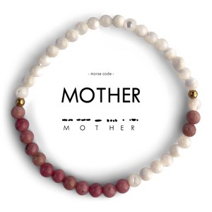 ETHIC GOODS Women's 4mm Morse Code Bracelet [MOTHER] - 1 of 4