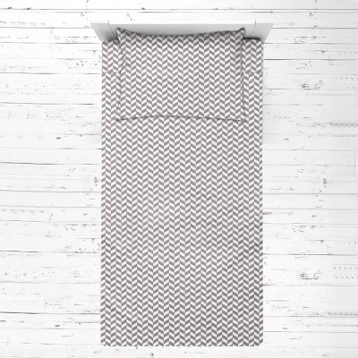Bacati - Herringbone Gray Muslin 3 pc Toddler Bed Sheet Set 100 pecent cotton