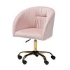Baxton Studio Ravenna Contemporary Glam and Luxe Velvet Fabric and Metal Swivel Office Chair - 2 of 4
