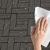 Wood Plastic Composite Deck Tiles Set of 20pcs, Composite Decking Resist Rust, Patio Flooring Outdoor Waterproof - 4 of 4