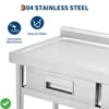 Indoor/Outdoor Freestanding Stainless Steel Utility Sink with Left Workbench & Drawer - 4 of 4