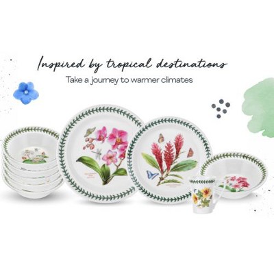 Hand-Painted Ceramic Hibiscus Dinner Plate, 10.5 Inch
