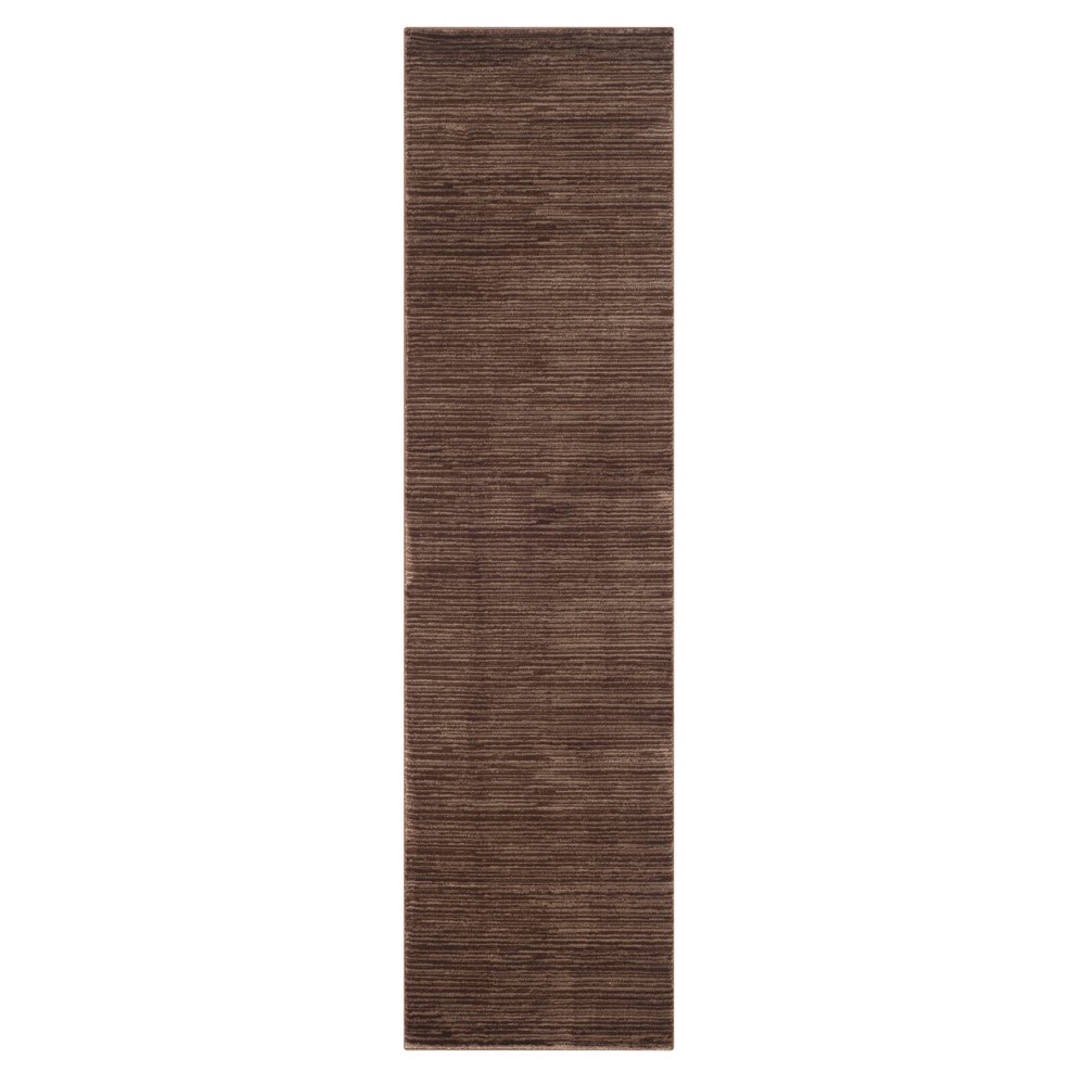 2'2inx12' Runner Solid Loomed Rug Brown - Safavieh