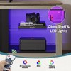 Bestier 70" Modern TV Stand for TVs up to 75" with Electric Fireplace and LED Lights, Gaming Entertainment Center with Cabinets in Living Room - 2 of 4
