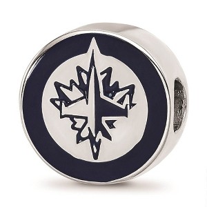 Black Bow Jewelry Sterling Silver Winnipeg Jets NHL Bead Charm - 1 of 4