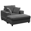Mjkone 43" W Oversized Chaise Lounge Chair Indoor with Ottoman - 4 of 4