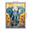 Amanti Art Elephant in Flowers by Justyna Jaszke Framed Canvas Wall Art - 3 of 4