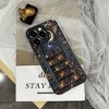 BONGEEK Generic Case Compatible with iPhone 14Pro Max,Scratch Resistant Hybrid 2-Layer Hard Shell Bright Phone Case,Vintage Dark Bookshelf Moon - 2 of 4