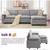 TYBOATLE 122" Leather Sectional Sofa Set, Comfy Modular Couch with Chairs, Deep Seat & Adjustable Armrest for Living Room, Apartment, Office, Studio - 2 of 4