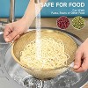 Gold Strainer for Kitchen, 3QT, Stainless Steel Colander with Handle for Fruits Vegetables Cooking Food, Dishwasher Safe - 2 of 4