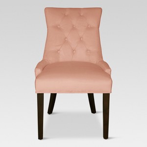 English Arm Velvet Dining Chair Blush - Threshold , Blush Velvet