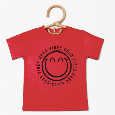 The Juniper Shop SmileyWorld Good Vibes Outline Toddler Short Sleeve Tee