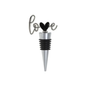 Unique Bargains Bottle Stoppers Heart with "Love" Zinc Alloy PTR Rose 3.54"x1.77"x0.79" 1 Pc - 1 of 3