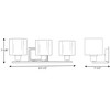 Progress Lighting, Invite Collection, 3-Light Bath Fixture, Brushed Nickel, Mylar Shade - 2 of 2