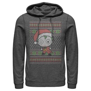 Men's Batman Ugly Christmas Chibi Joker Pull Over Hoodie - 1 of 3